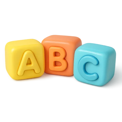 ABC alphabet blocks for early learning foundations