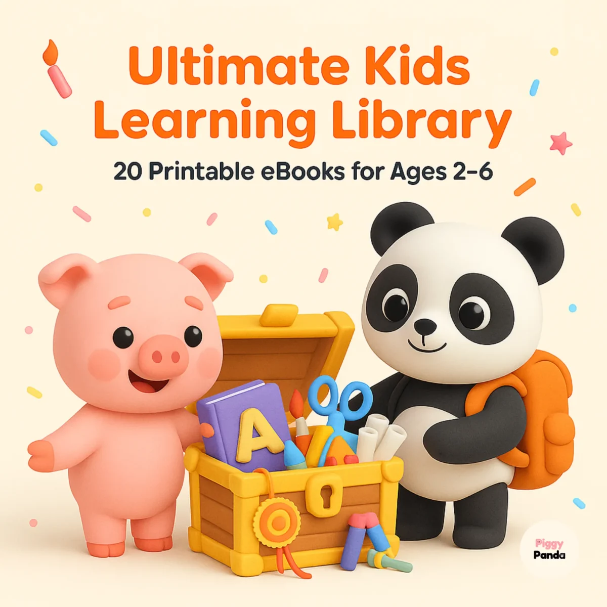 Ultimate kids learning library with alphabet, numbers, and activity books